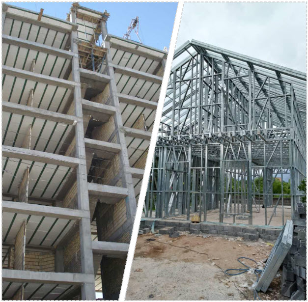 مقایسه سازه LSF با سازه بتنی از نظر قیمت